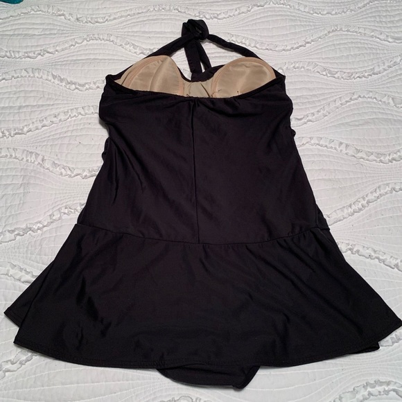 Black One Piece Bathing Suit Size 14 - Picture 4 of 6